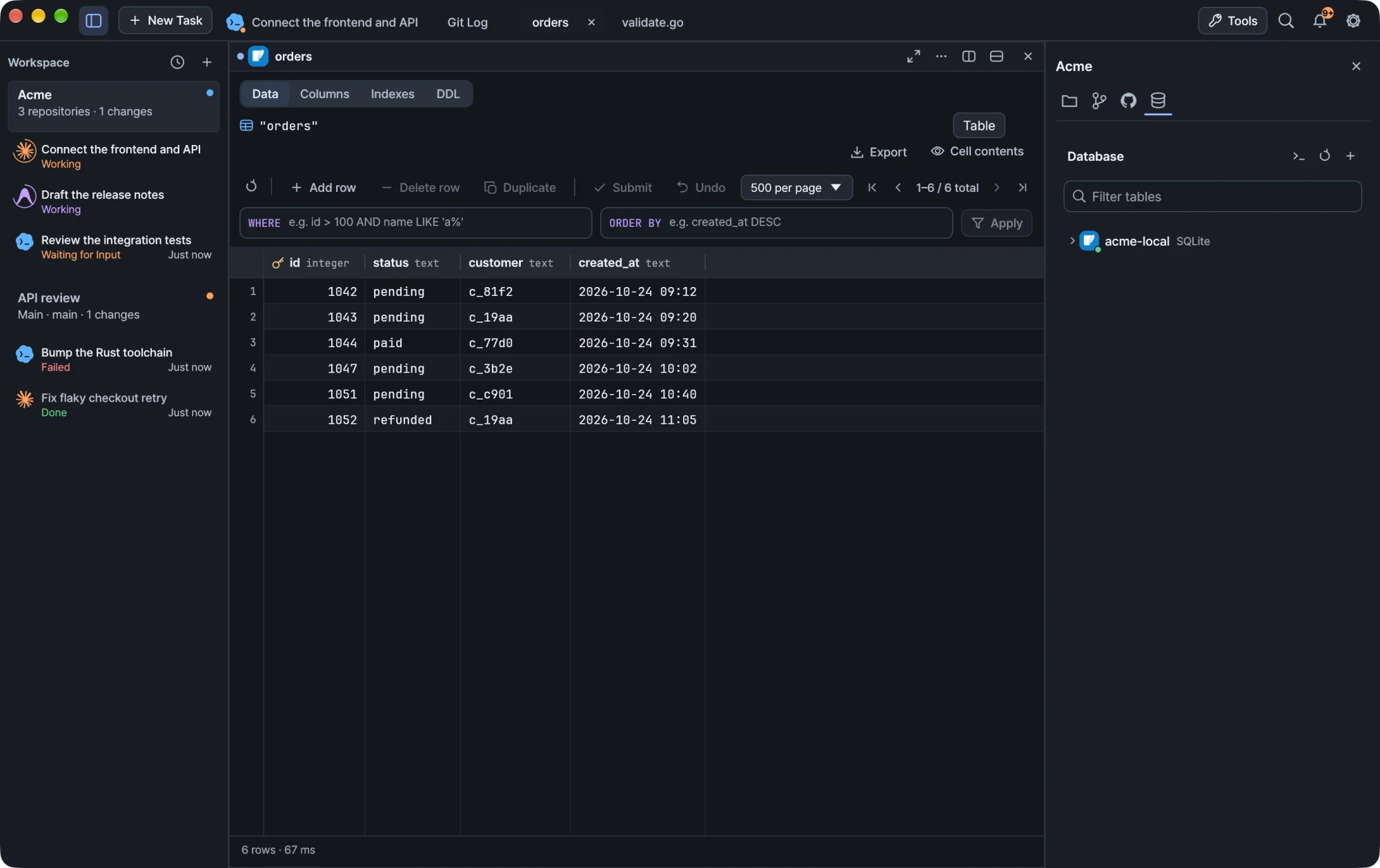 Databases at hand